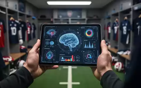Hände halten ein Tablet, das Grafiken von psychologischen Tests anzeigt, im unscharfen Hintergrund eines Sportumfelds. - Foto: über boerse-global.de