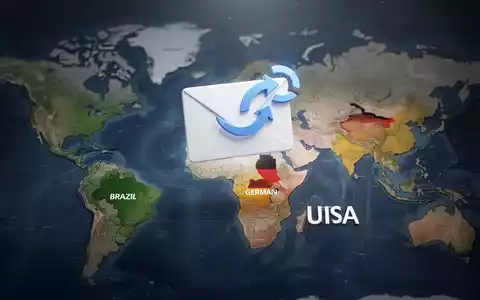 E-Mail-Symbol mit Aktualisierungszeichen, Brasilien, Deutschland und USA auf Weltkarte hervorgehoben. - Foto: über boerse-global.de