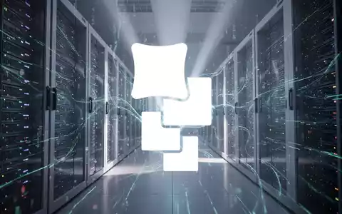 Abstrakte Darstellung von KI-Rechenzentren mit leuchtenden Datenströmen und Serverstrukturen, die Technologie und Wachstum symbolisieren. - Foto: über boerse-global.de