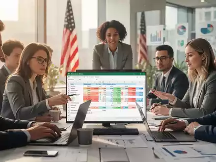 Professionelle HR-Mitarbeiter besprechen Gehaltsdaten und Qualifikationsanforderungen in einem modernen Büro in den USA. - Foto: über boerse-global.de