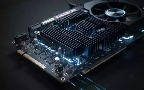 Nahaufnahme einer AMD Radeon Grafikkarte mit blauer Beleuchtung, die komplexe interne Komponenten und Kühlsystem zeigt. - Foto: über boerse-global.de