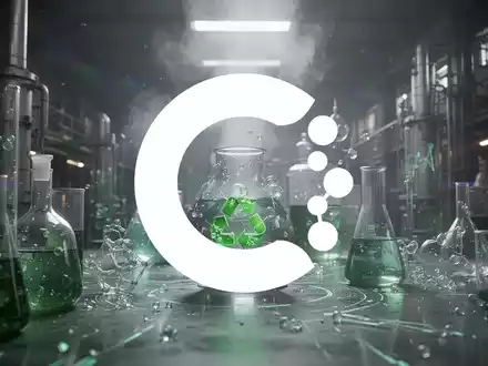 Abstrakte Darstellung der chemischen Recyclingindustrie mit Fokus auf nachhaltige Innovation und industrielle Größe. - Foto: über boerse-global.de