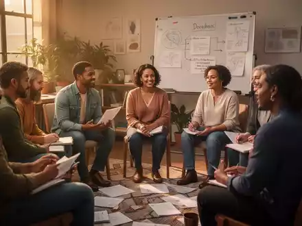 Eine vielfältige Gruppe von Menschen nimmt an einer gemeinschaftlichen psychischen Gesundheitsaktivität teil, die Unterstützung und Verbindung symbolisiert. - Foto: über boerse-global.de