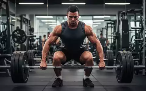 Ein muskulöser männlicher Athlet hebt schwere Gewichte in einem modernen Fitnessstudio, konzentriert und entschlossen. - Foto: über boerse-global.de