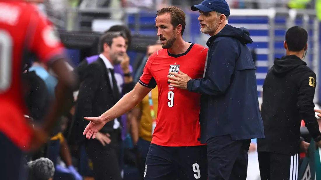 Der Trainer und sein Kapitän: Tuchel (r.) mit Kane. - Bild: Tom Weller/dpa