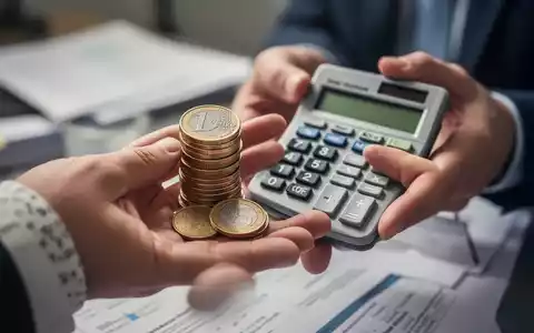 Nahaufnahme von Händen, die deutsche Euro-Münzen und einen Taschenrechner halten, symbolisiert finanzielle Auswirkungen von Rentenreformen. - Foto: über boerse-global.de