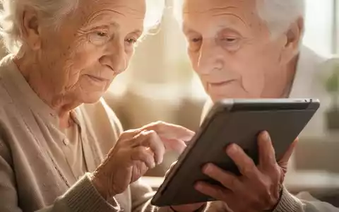 Eine ältere Person konzentriert sich auf die Nutzung eines Tablets, symbolisch für die Stärkung geistiger Fitness durch digitale Technologien. - Foto: über boerse-global.de
