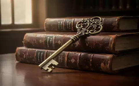 Ein alter, verzierter Messingschlüssel liegt auf einem Stapel alter, ledergebundener Rechtsbücher in einem schwach beleuchteten Arbeitszimmer. - Foto: über boerse-global.de