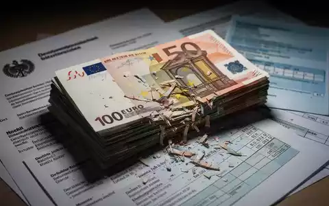 Nahaufnahme von teilweise zerrissenen Euro-Banknoten zwischen Regierungsdokumenten und Arztrechnungen, die finanzielle Kürzungen und Gesundheitsherausforderungen symbolisieren. - Foto: über boerse-global.de