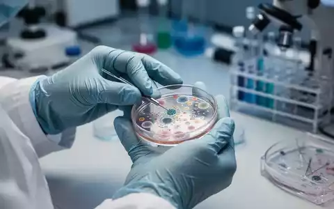 Nahaufnahme der Hände eines Wissenschaftlers in sterilen Handschuhen, der Zellkulturen in einer Petrischale manipuliert. - Foto: über boerse-global.de