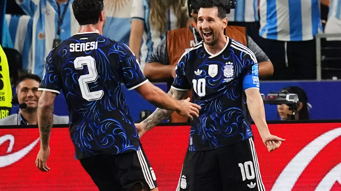 Messi jubelt über WM-Tor 19 für ihn - Bild: Julio Cortez/AP/dpa