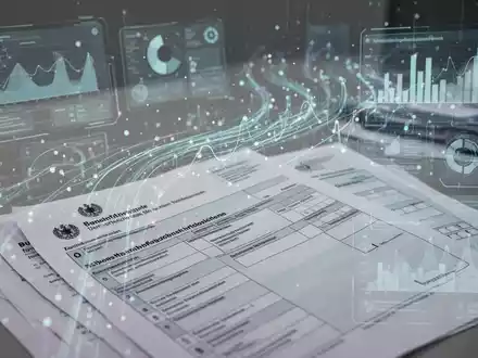 Abstrakte Darstellung digitaler Steuerformulare und Datenströme, die Modernisierung und Automatisierung im Finanzwesen symbolisieren. - Foto: über boerse-global.de