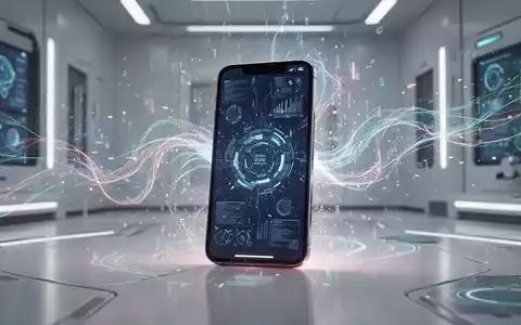 Ein stilisiertes Smartphone mit leuchtenden Datenströmen und Energielinien, das Optimierung und längere Lebensdauer symbolisiert. - Foto: über boerse-global.de