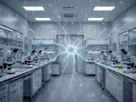 Abstrakte Szene, die Biotechnologie und künstliche Intelligenz darstellt, mit Fokus auf Innovation und technologischen Fortschritt. - Foto: über boerse-global.de