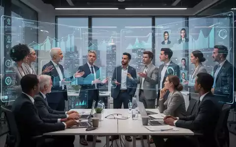 HR-Profis arbeiten in einem modernen Büro, analysieren Daten auf Bildschirmen mit KI-Elementen, was die Talentakquise widerspiegelt. - Foto: über boerse-global.de
