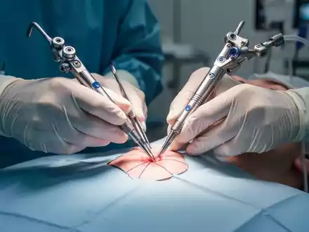 Chirurgenhände bei einer Operation, die Präzision und den Einsatz moderner medizinischer Instrumente in einem Operationssaal zeigen. - Foto: über boerse-global.de