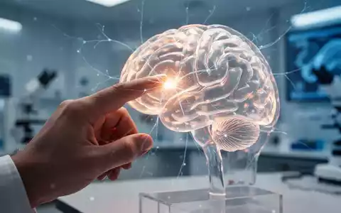 Eine Nahaufnahme einer menschlichen Hand, die ein leuchtendes Gehirnmodell berührt, mit angedeuteten neuronalen Verbindungen. - Foto: über boerse-global.de