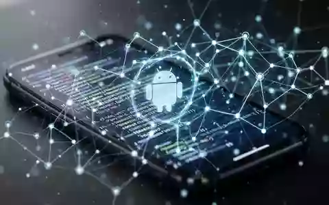 Leuchtendes neuronales Netzwerk über Smartphone-Bildschirm mit abstraktem Code, symbolisiert KI-gestützte Android-Malware-Erkennung. - Foto: über boerse-global.de