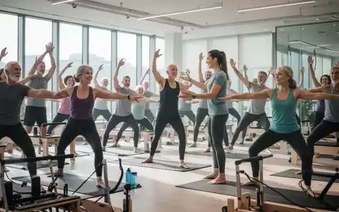 Eine Gruppe von Menschen unterschiedlichen Alters nimmt an einem Fitnesskurs teil, der auf körperliche und geistige Gesundheit abzielt. - Foto: über boerse-global.de