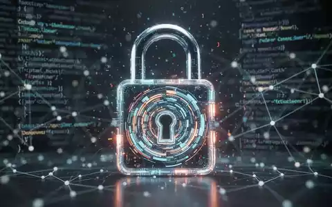 Leuchtendes digitales Vorhängeschloss, das Zwei-Faktor-Authentifizierung und Cybersicherheit symbolisiert, mit unscharfem Code-Hintergrund. - Foto: über boerse-global.de