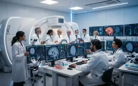 Ein modernes Neuropsychologie-Zentrum mit fortschrittlicher Technologie und einem Team von Forschern, die Daten analysieren. - Foto: über boerse-global.de