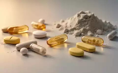 Nahaufnahme verschiedener Nahrungsergänzungsmittel wie Vitamine und Mineralien, die ordentlich auf einer hellen Oberfläche angeordnet sind. - Foto: über boerse-global.de