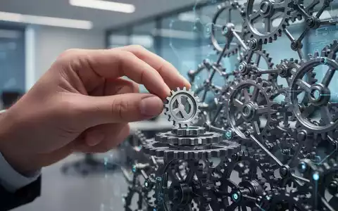 Eine Hand setzt ein kleines Zahnrad in einen komplexen Mechanismus ein, der Compliance und regulatorische Strukturen symbolisiert. - Foto: über boerse-global.de