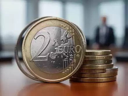 Eine Nahaufnahme einer deutschen Euromünze, teilweise verdeckt von einem Stapel kleinerer Münzen, symbolisiert finanzielle Reformen. - Foto: über boerse-global.de