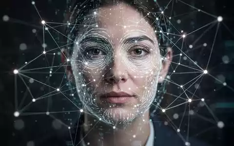 Ein abstraktes Bild, das digitale Überwachung und Datenschutz darstellt, mit einem stilisierten menschlichen Gesicht und leuchtenden Datenlinien. - Foto: über boerse-global.de