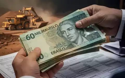 Nahaufnahme von brasilianischen Real-Banknoten, die gezählt werden, mit unscharfem Hintergrund, der Bergbau andeutet. - Foto: über boerse-global.de