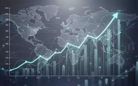 Ein stilisierter Finanzgraph, der einen Aufwärtstrend zeigt, mit einer abstrakten Darstellung globaler Märkte im Hintergrund. - Foto: über boerse-global.de