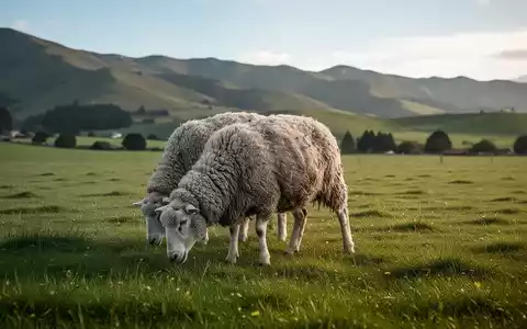 Ein einzelnes Schaf auf einer weiten, grünen Weide in Neuseeland mit sanften Hügeln im Hintergrund unter klarem Himmel. - Foto: über boerse-global.de