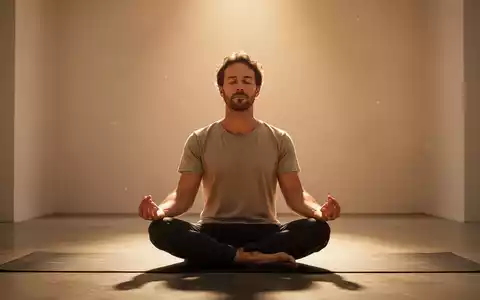 Eine Person sitzt in stiller Meditation, umgeben von einem weichen, warmen Licht, das innere Ruhe und Befreiung symbolisiert. - Foto: über boerse-global.de
