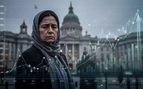 Eine nachdenkliche Person, die eine Witwe symbolisiert, vor einem unscharfen Hintergrund von Regierungsgebäuden oder Finanzdiagrammen. - Foto: über boerse-global.de