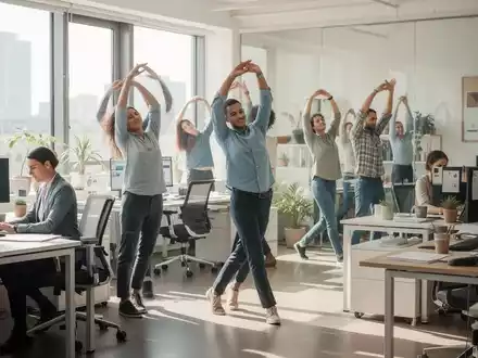 Eine Gruppe von Menschen, die in einem modernen Büro- und Homeoffice-Umfeld arbeiten und sich bewegen. - Foto: über boerse-global.de