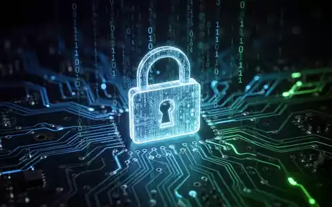 Leuchtende Platine mit digitalem Vorhängeschloss und Binärcode, Symbol für staatliche Cybersicherheitsinitiativen und Datenschutz. - Foto: über boerse-global.de