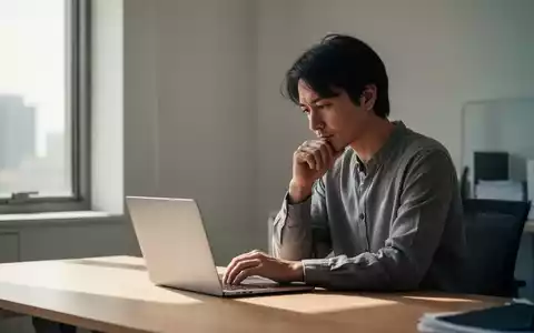 Eine Person sitzt konzentriert an einem Laptop in einem ruhigen, minimalistischen Büro. Die Szene strahlt Gelassenheit und fokussierte Arbeit aus. - Foto: über boerse-global.de