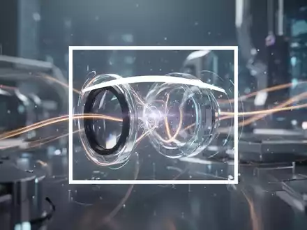 Abstrakte Szene, die den Hightech-Optik- und Photoniksektor darstellt, mit subtilen Lichtspuren und verschwommenen Formen. - Foto: über boerse-global.de