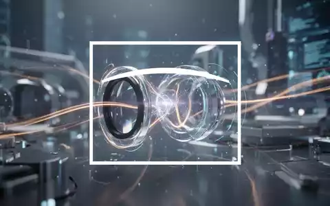 Abstrakte Szene, die den Hightech-Optik- und Photoniksektor darstellt, mit subtilen Lichtspuren und verschwommenen Formen. - Foto: über boerse-global.de