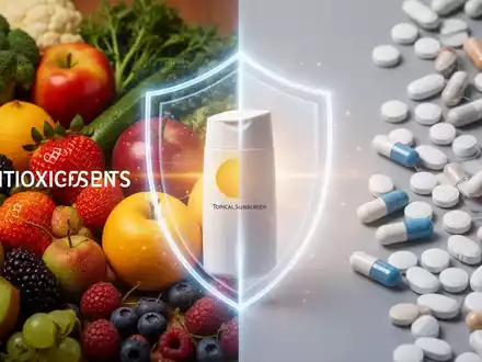 Eine visuelle Darstellung des Unterschieds zwischen natürlichen Lebensmitteln, Nahrungsergänzungsmitteln und Sonnenschutzmitteln. - Foto: über boerse-global.de