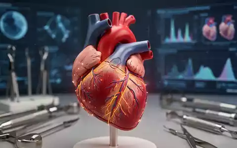 Ein detailliertes Modell eines menschlichen Herzens mit leuchtenden Adern und medizinischen Geräten im Hintergrund, das die Komplexität der Herzgesundheit darstellt. - Foto: über boerse-global.de