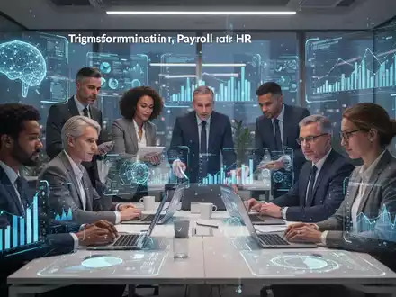 Eine Gruppe von Fachkräften in einem modernen Büro, die an Computern mit digitalen Finanzdaten und HR-Plattformen arbeiten. - Foto: über boerse-global.de