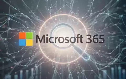 Microsoft 365-Logo mit Lupe, symbolisiert regulatorische Prüfung von Preisen und KI-Integration. - Foto: über boerse-global.de