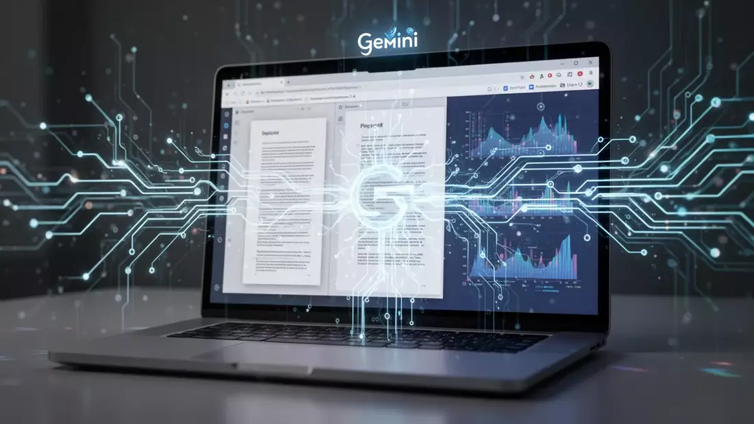 Google Chrome: KI fasst PDFs zusammen und Gemini kommt ins Auto