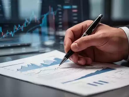 Eine Hand unterschreibt ein Dokument mit einem Stift, im Hintergrund sind Finanzdiagramme zu sehen, die den Kauf von Wandelanleihen symbolisieren. - Foto: über boerse-global.de