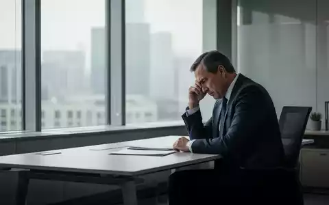 Ein nachdenklicher Manager sitzt allein an einem Schreibtisch in einem modernen Büro und blickt aus dem Fenster. - Foto: über boerse-global.de