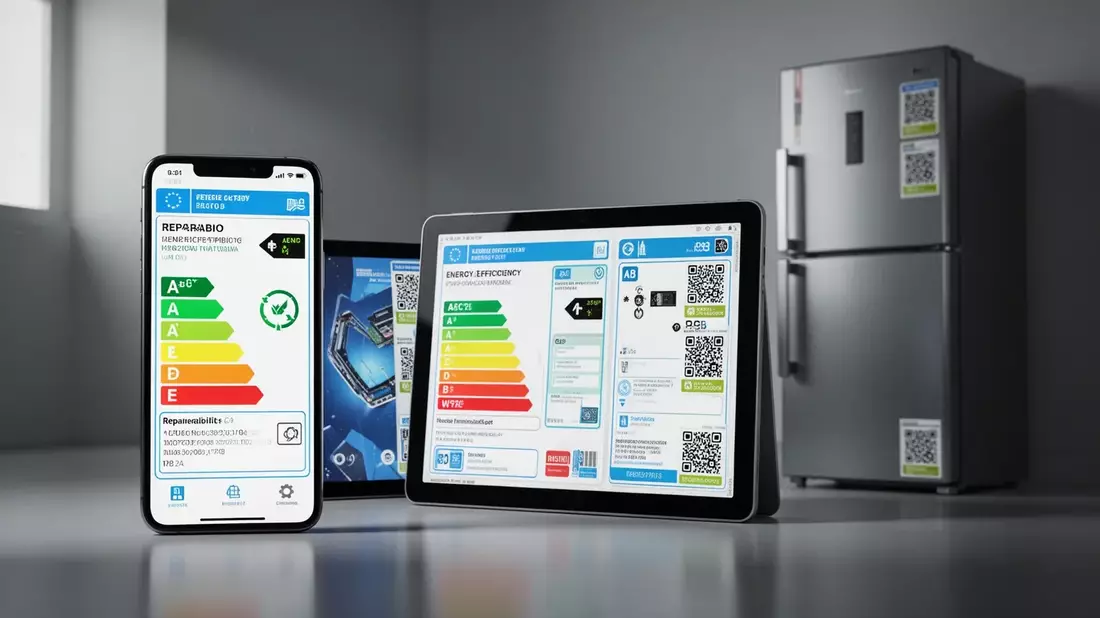 EU plant digitale Energieeffizienz-Labels mit QR-Code und Reparatur-Check