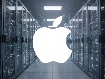 Abstrakte Szene, die digitale Technologie und Speicherkosten darstellt, mit leuchtenden Server-Racks in einem kühlen Rechenzentrum. - Foto: über boerse-global.de