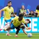 Brasilien mit Real Madrids Vinícius Júnior hatte mit Japan große Mühe. - Bild: Ashley Landis/AP/dpa