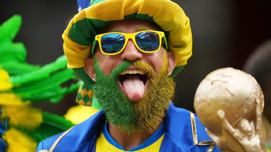 Die brasilianischen Fans waren in Houston deutlich in der Überzahl. - Bild: Eric Gay/AP/dpa